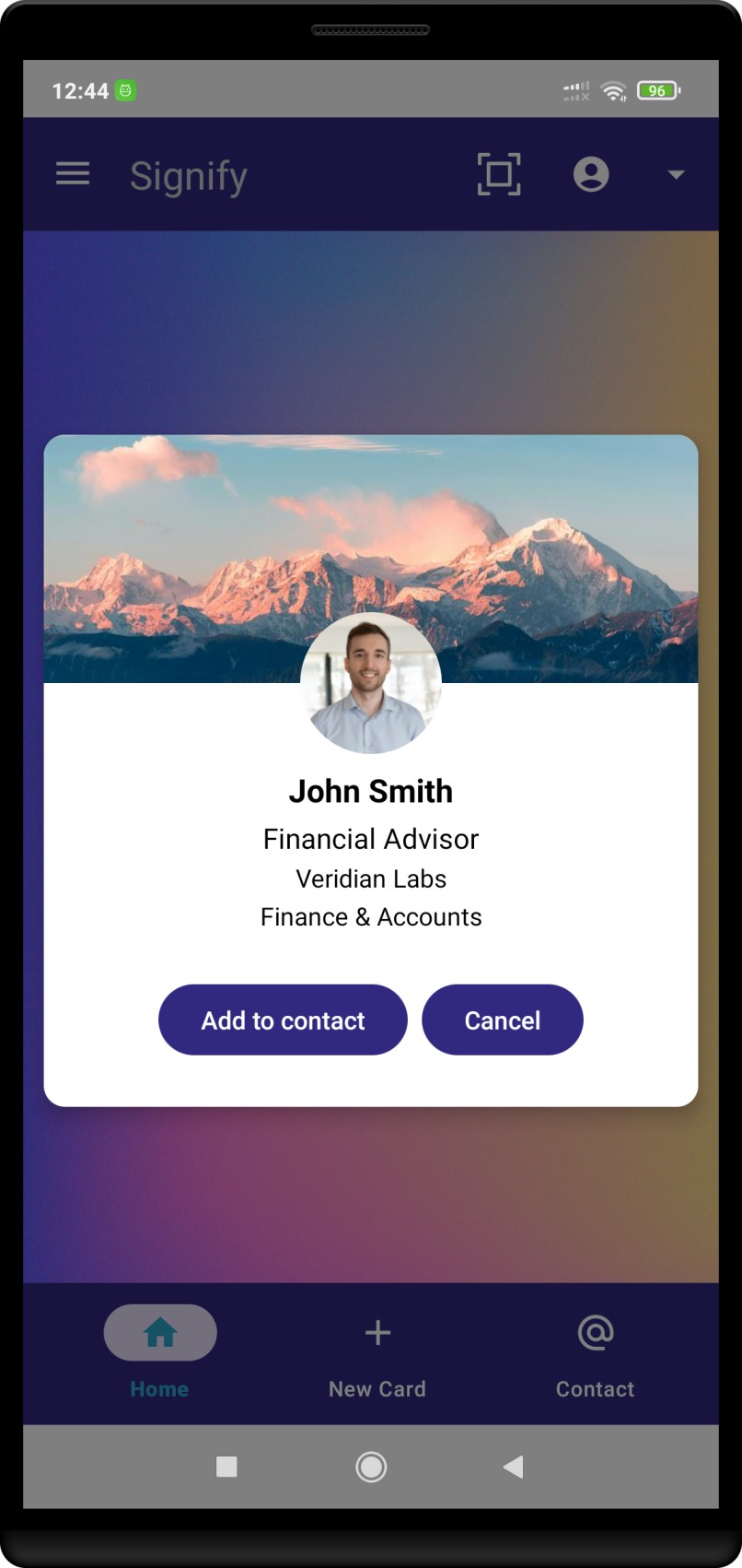 List of contact method options like phone and email