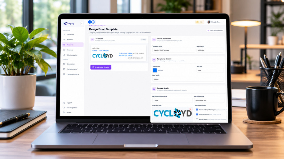 How to Set Up an Organization Email Signature Template in Signify