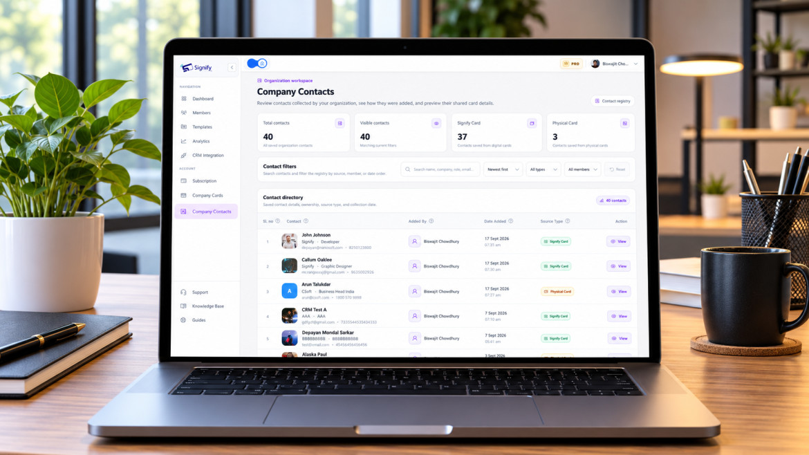 Signify Company Contacts: How to Use Your Organization's Contact Directory