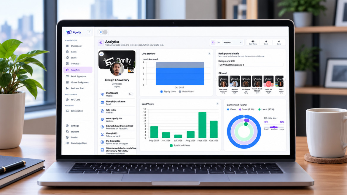 Signify Analytics: Track Digital Business Card Views, Leads, and Saves — Signify Insights